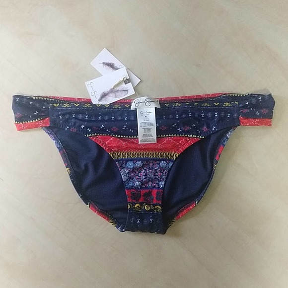 Jessica Simpson Tijara Shirred Hipster Bikini XL - Picture 3 of 7